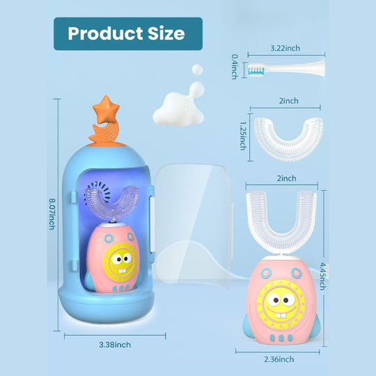 AstroBrush™ – 360° U-Form Elektrischi Kinderzahnbürste mit Set