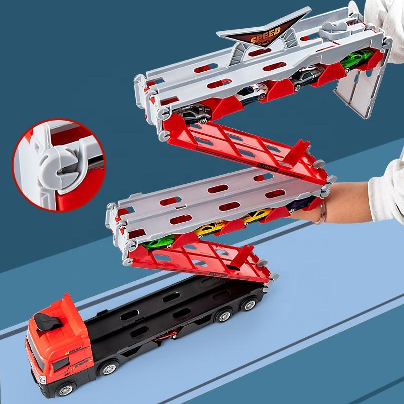 Spielspaß mit Rennstreckentransporter