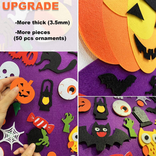 SpookyFun™ – DIY Halloween Chürbis Bastelset – Edukatives Chinderspielzeug us Filz