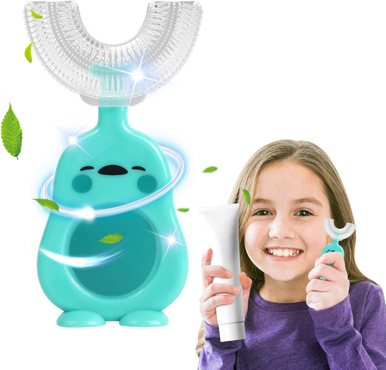 BearBrush™ – U-Form Kinderzahnbürste mit Bärli-Griff