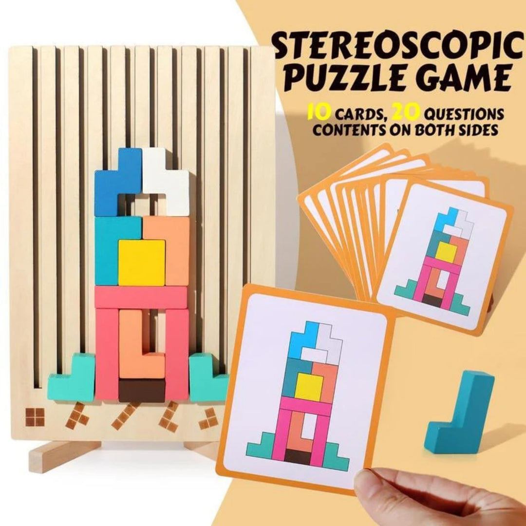 StackWise™ – Holzstapelspiel für Kinder, Montessori Lernspielzeug & Kreativ