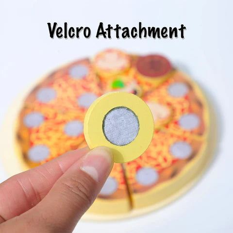 PlayPizza™ – Holz Pizza Spielset für Kinder – Pädagogisches Rollenspiel ab 3 Jahren
