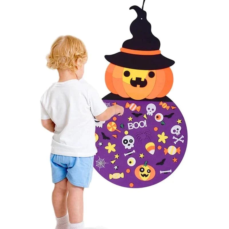 SpookyFun™ – DIY Halloween Chürbis Bastelset – Edukatives Chinderspielzeug us Filz