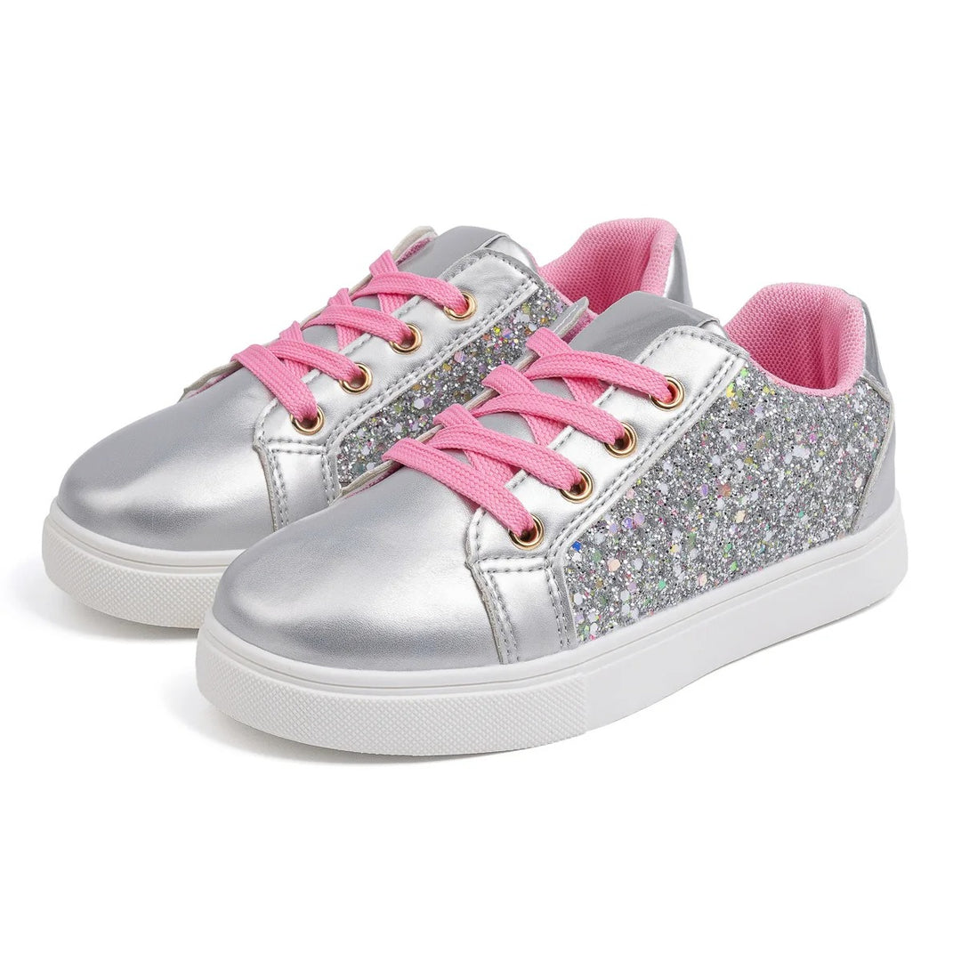 SparkleSteps™ – Stylischi Mädchensneaker – Glitzer, Schnürung & Komfortabel
