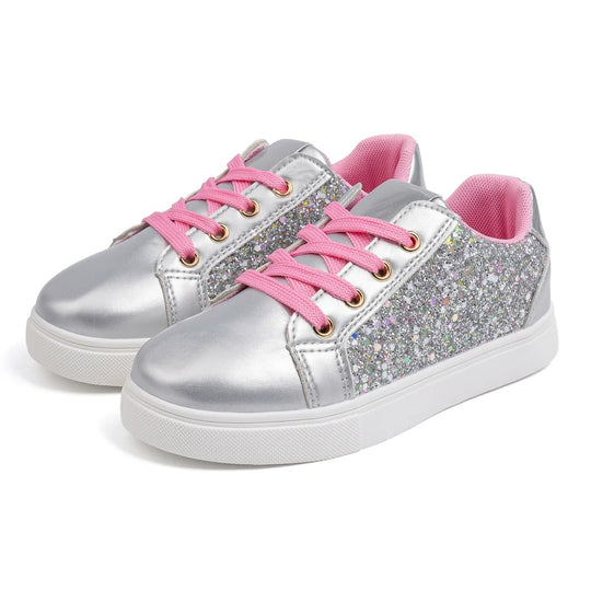 SparkleSteps™ – Stylischi Mädchensneaker – Glitzer, Schnürung & Komfortabel