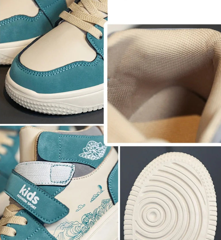 StepActive™ – Leder Sneakers für Chind – Klassisch, Komfortabel & Rutschfest