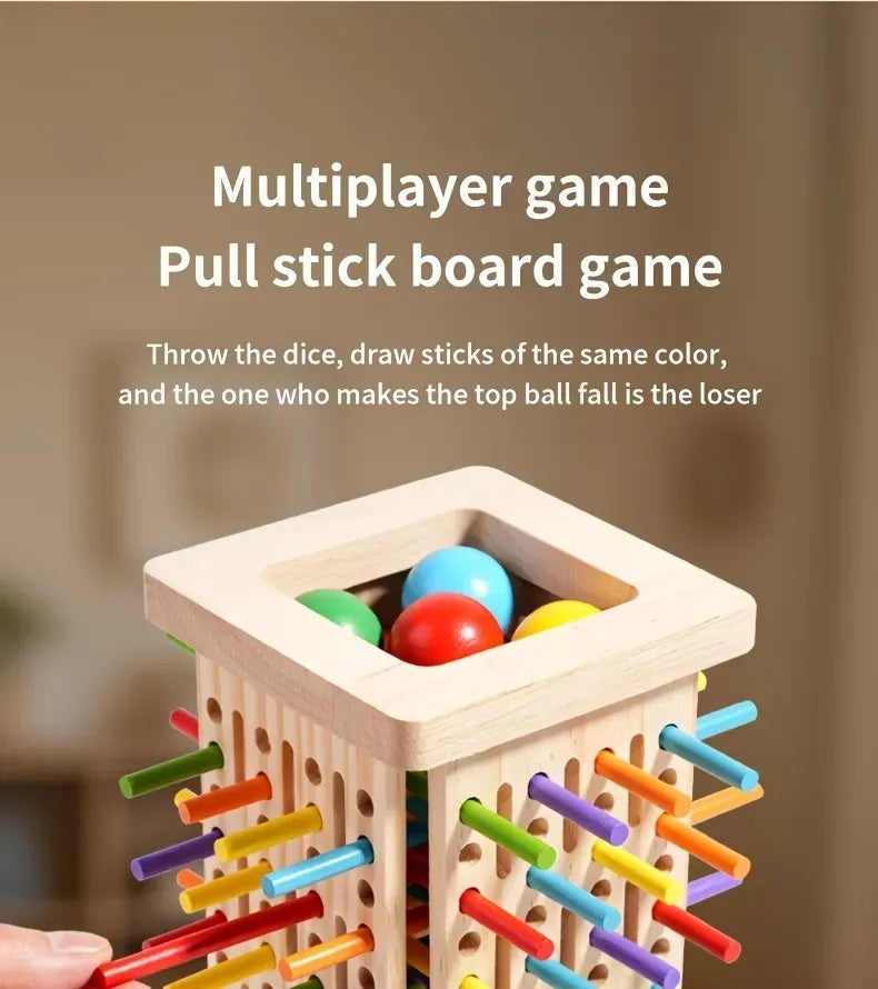 Milo’s Magical Tower™ – Three-in-One Wooden Stick Game