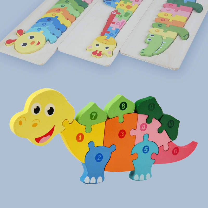 AnimalPuzzle™ Lern-Holzpuzzle Kinderspielzeug für Chind