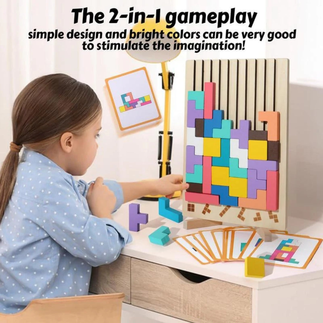 StackWise™ – Holzstapelspiel für Kinder, Montessori Lernspielzeug & Kreativ
