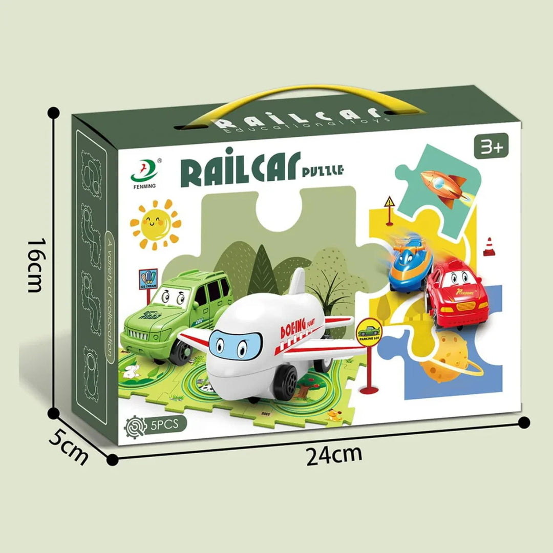 Bauen und Rennen fahren set