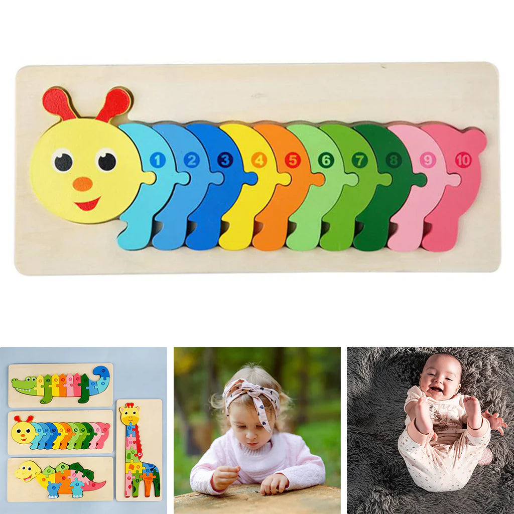 AnimalPuzzle™ Lern-Holzpuzzle Kinderspielzeug für Chind