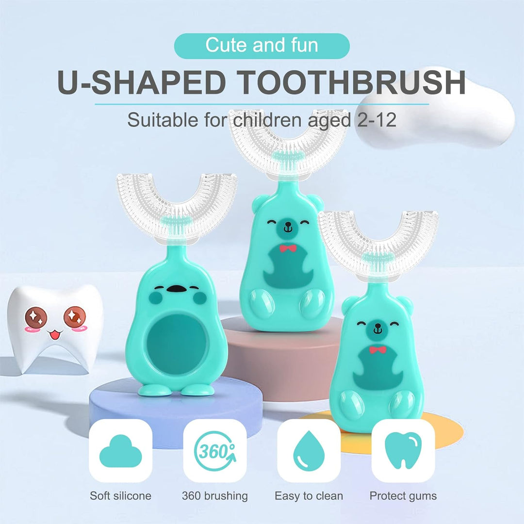 BearBrush™ – U-Form Kinderzahnbürste mit Bärli-Griff