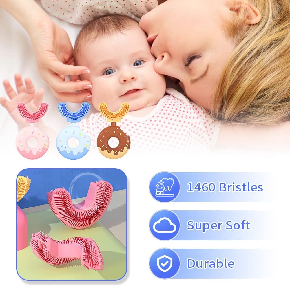 DonutBrush™ – U-Form Kinderzahnbürste mit Donut-Handgriff