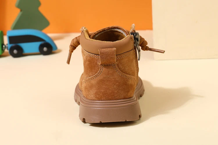 SuedeStride™ – Kinder Boots aus Veloursleder – Stylisch & Robust