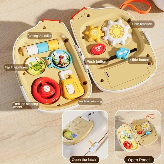 TinyTravels™ – Sensorisches Spielzeug Kofferli für Chind – Pädagogisch & Ideal für Unterwägs