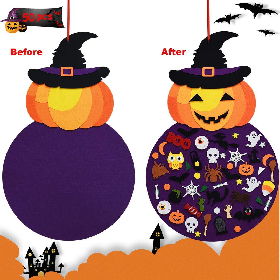 SpookyFun™ – DIY Halloween Chürbis Bastelset – Edukatives Chinderspielzeug us Filz