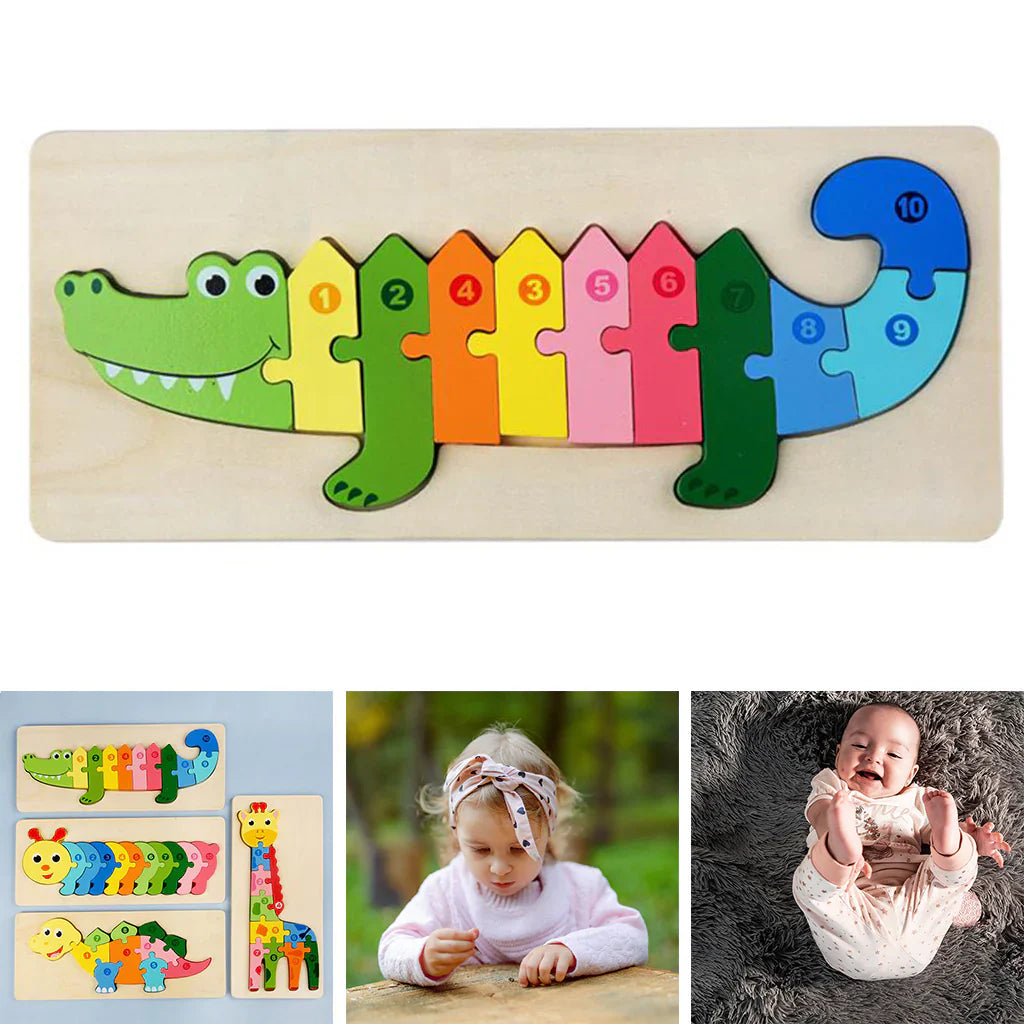 AnimalPuzzle™ Lern-Holzpuzzle Kinderspielzeug für Chind