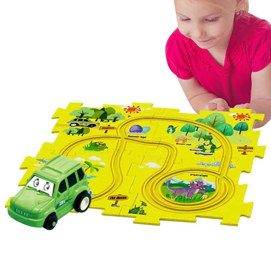 Bauen und Rennen fahren set