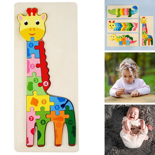 AnimalPuzzle™ Lern-Holzpuzzle Kinderspielzeug für Chind