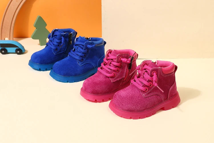 SuedeStride™ – Kinder Boots aus Veloursleder – Stylisch & Robust