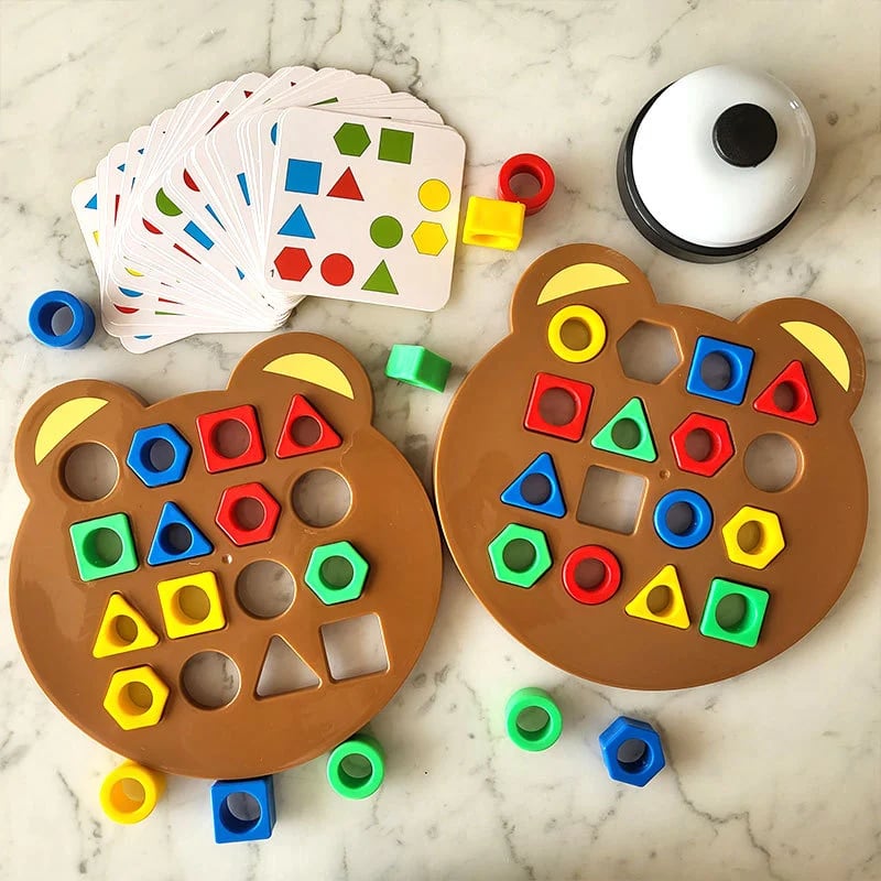 ColorMatch™ – Montessori Formespiel – Edukatives Chinderspielzeug mit Farbe & Karten