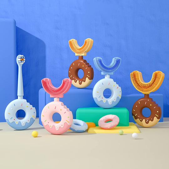 DonutBrush™ – U-Form Kinderzahnbürste mit Donut-Handgriff
