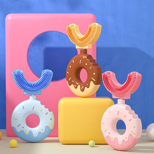 DonutBrush™ – U-Form Kinderzahnbürste mit Donut-Handgriff
