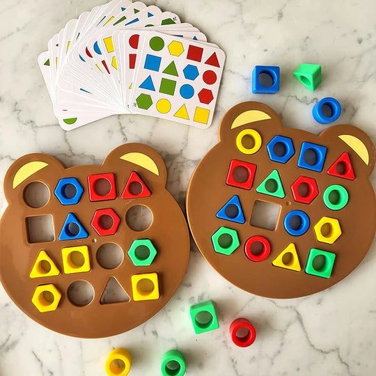 ColorMatch™ – Montessori Formespiel – Edukatives Chinderspielzeug mit Farbe & Karten