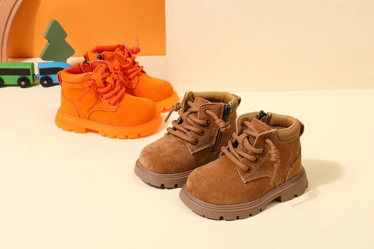 SuedeStride™ – Kinder Boots aus Veloursleder – Stylisch & Robust