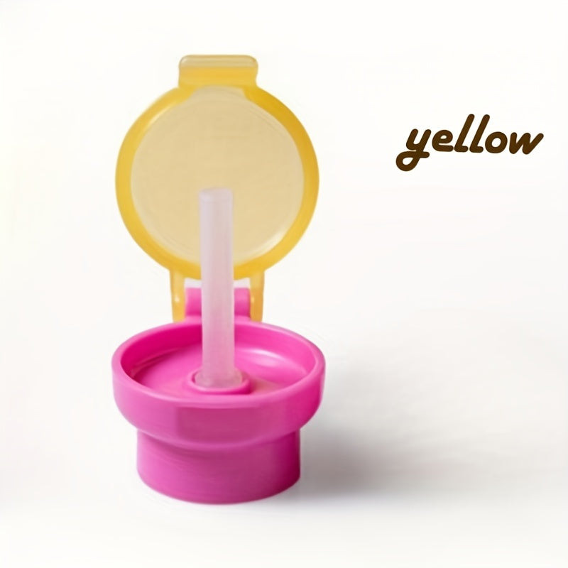 Lid for children's water bottle, spill-proof juice soda water bottle cap with straw, safe drinking straw sippy cap for child, gift for Halloween, Christmas, Thanksgiving, and Easter