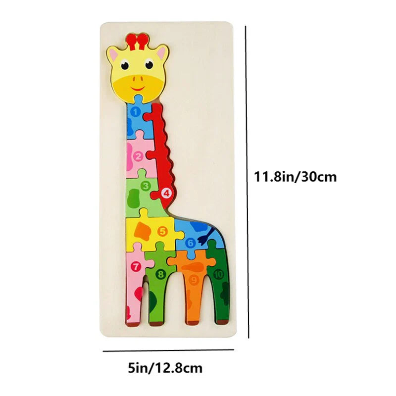 AnimalPuzzle™ Lern-Holzpuzzle Kinderspielzeug für Chind