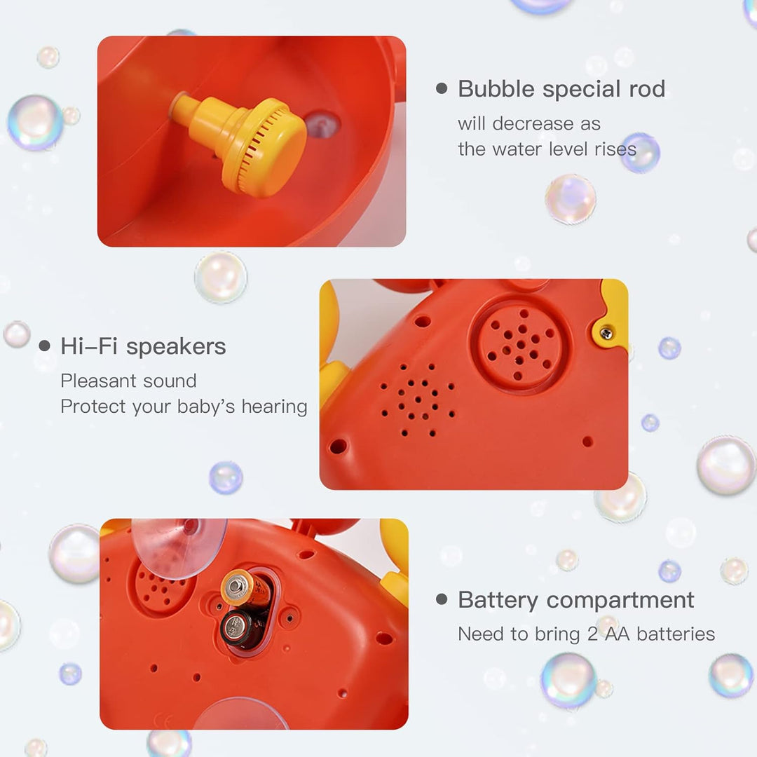 BubbleBeats™ Krab – Interaktives Badspeelzeug mit Musik & Seifenblasen