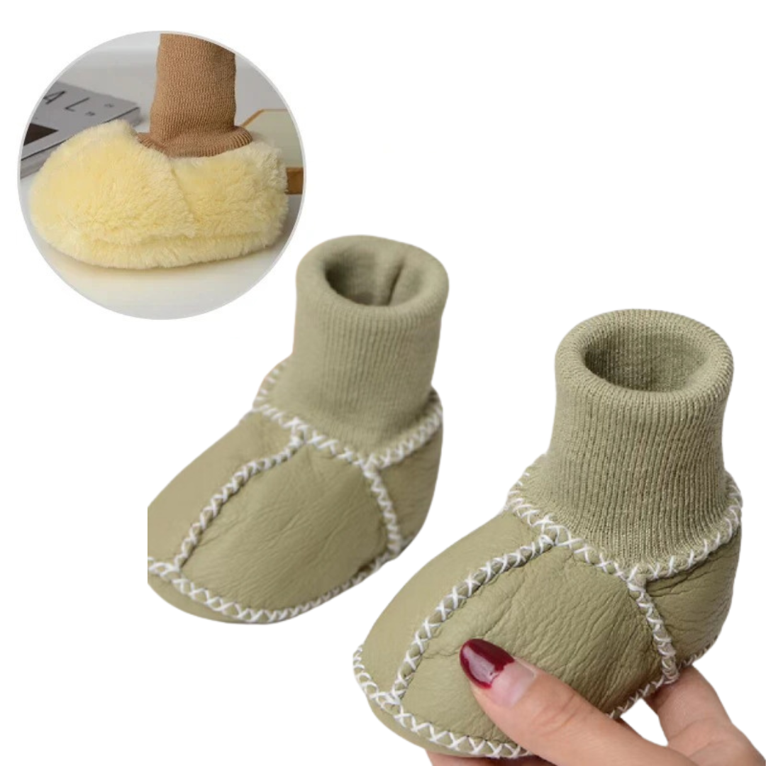 CozyFeet™ – Warme & Antirutsch Baby Sloffe für Wintertage