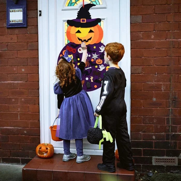 SpookyFun™ – DIY Halloween Chürbis Bastelset – Edukatives Chinderspielzeug us Filz