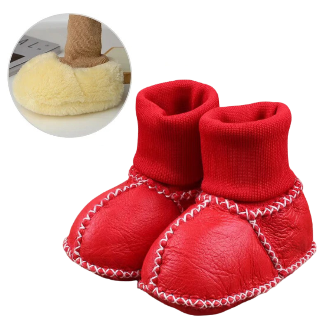 CozyFeet™ – Warme & Antirutsch Baby Sloffe für Wintertage