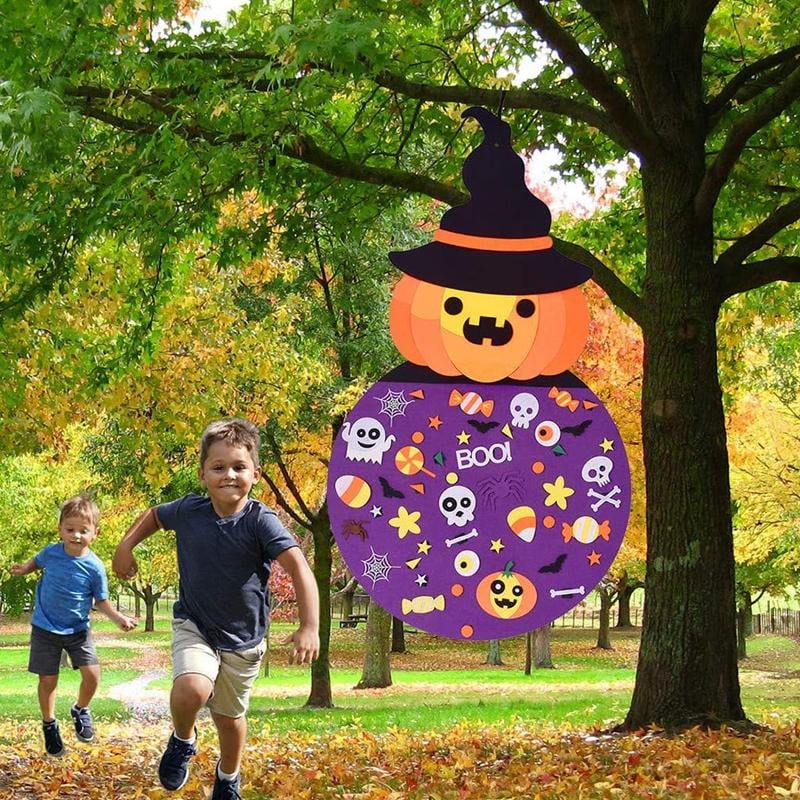 SpookyFun™ – DIY Halloween Chürbis Bastelset – Edukatives Chinderspielzeug us Filz
