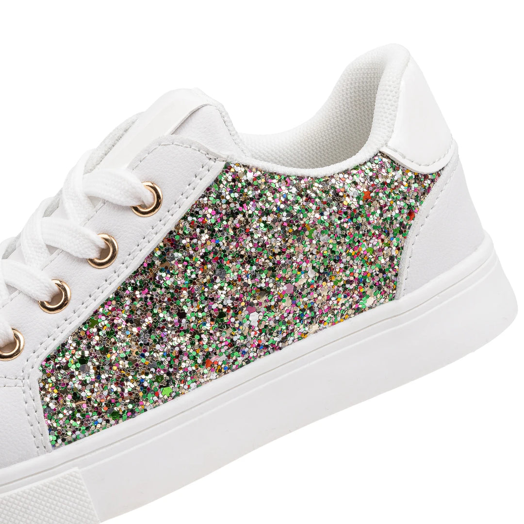 SparkleSteps™ – Stylischi Mädchensneaker – Glitzer, Schnürung & Komfortabel