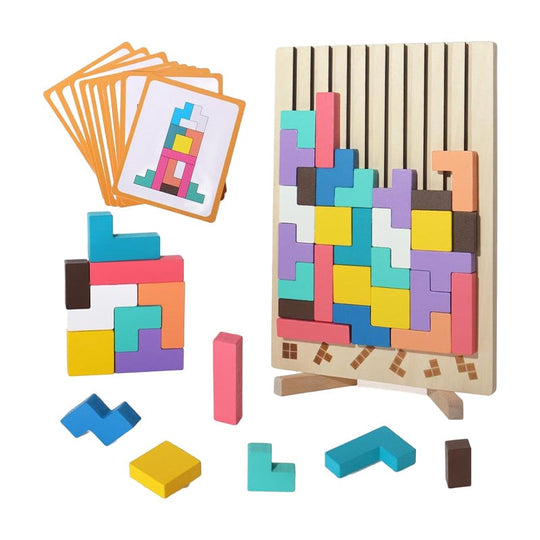 StackWise™ – Holzstapelspiel für Kinder, Montessori Lernspielzeug & Kreativ