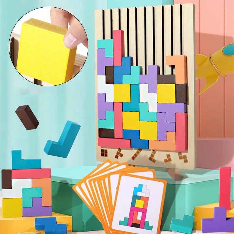 StackWise™ – Holzstapelspiel für Kinder, Montessori Lernspielzeug & Kreativ
