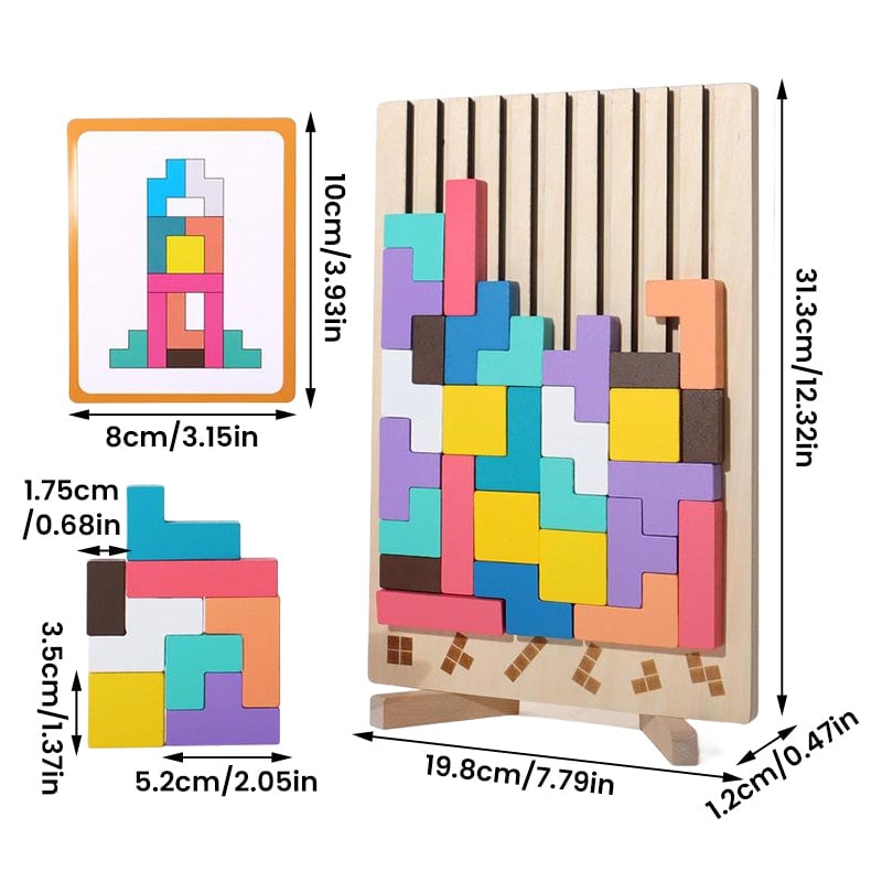 StackWise™ – Holzstapelspiel für Kinder, Montessori Lernspielzeug & Kreativ