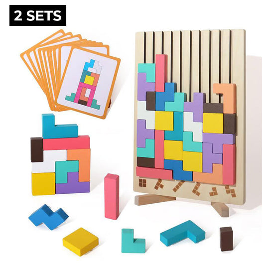 StackWise™ – Holzstapelspiel für Kinder, Montessori Lernspielzeug & Kreativ