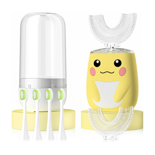 MiloBrush™ Pikachu Editioun – Elektrischs Chindertandbürschtli Set (360° U-Form, 6 Modus)
