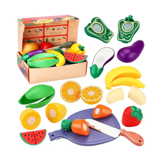 FruitCut™ – Montessori Holz Früchtschneid-Set für Chind