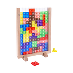 BrainyFun™ – 3D Tangram Hölzern Puzzel & Lehrreichs Brettspiel – Kreativ, IQ-Förderig & Farbigs Design