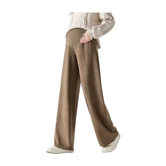 BumpFlex™ – Umstands-Hose aus Baumwolle mit Bauchband – Komfortable Ribstruktur & Weite Beine