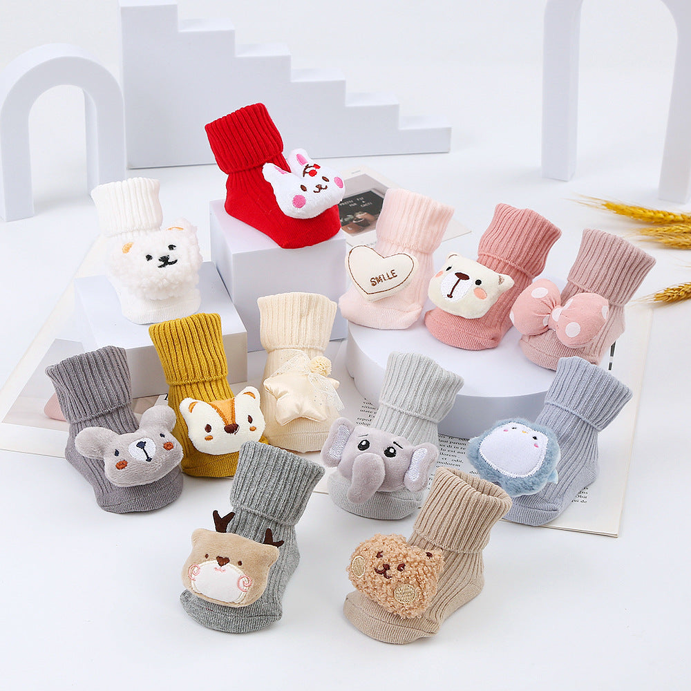 Plush sock shoes for babies