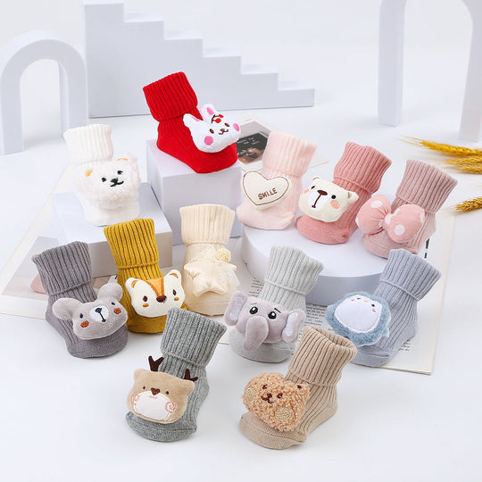 Plush sock shoes for babies