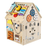 Montessori wooden activity house