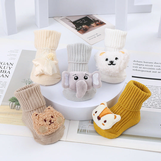 Plush sock shoes for babies