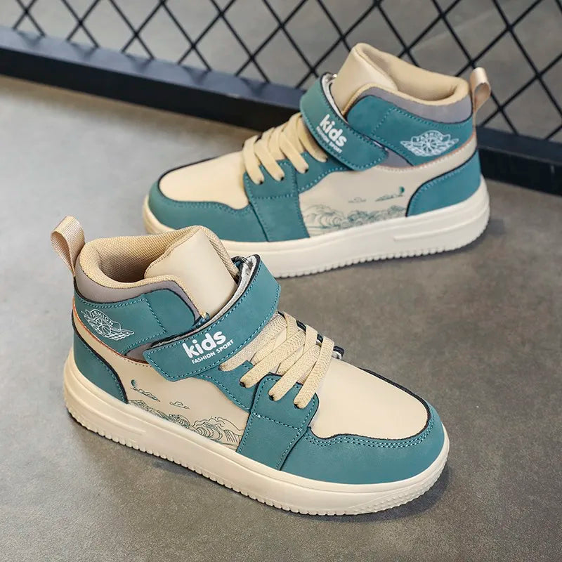StepActive™ – Leder Sneakers für Chind – Klassisch, Komfortabel & Rutschfest